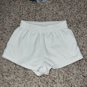 Shein sweatshorts size XS in white/cream